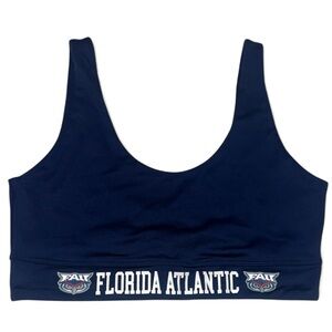 Florida Atlantic University (FAU) Crop/Bra Top – ZooZatz – Size L - Navy Blue